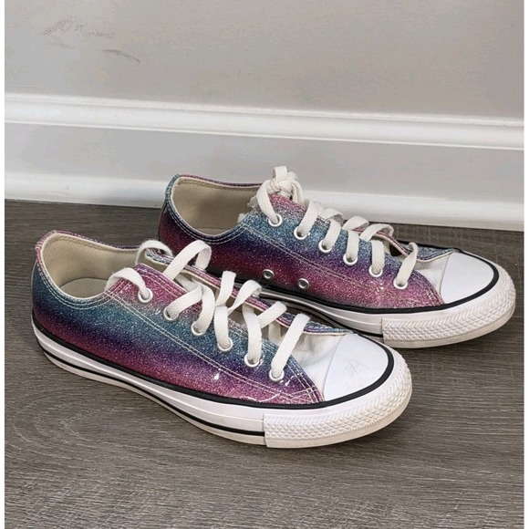 Converse Chuck Taylor All Star Shoes Kids 4.5 Glitter Unicorn Girls‎ Rainbow - Picture 1 of 7